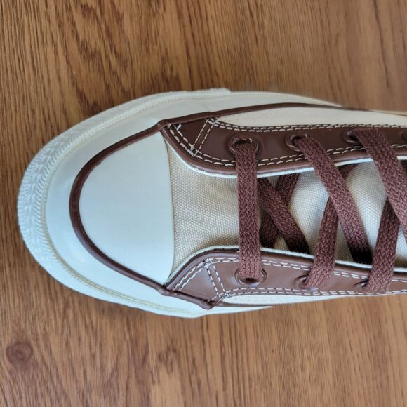 ⭐ Converse Chuck 70 High Leather Overlays 5.5 Men's Shoes Sneakers Ivory A09450C - Picture 11 of 11